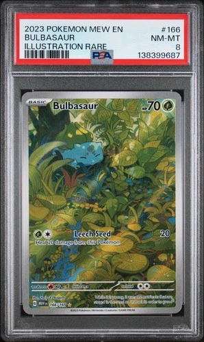 Bulbasaur 166/165 Illustration Rare 151 Pokemon PSA 8 *687