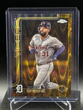 Riley Greene 2025 Topps Chrome Gilded Gold RayWave #7/25 - Detroit Tigers