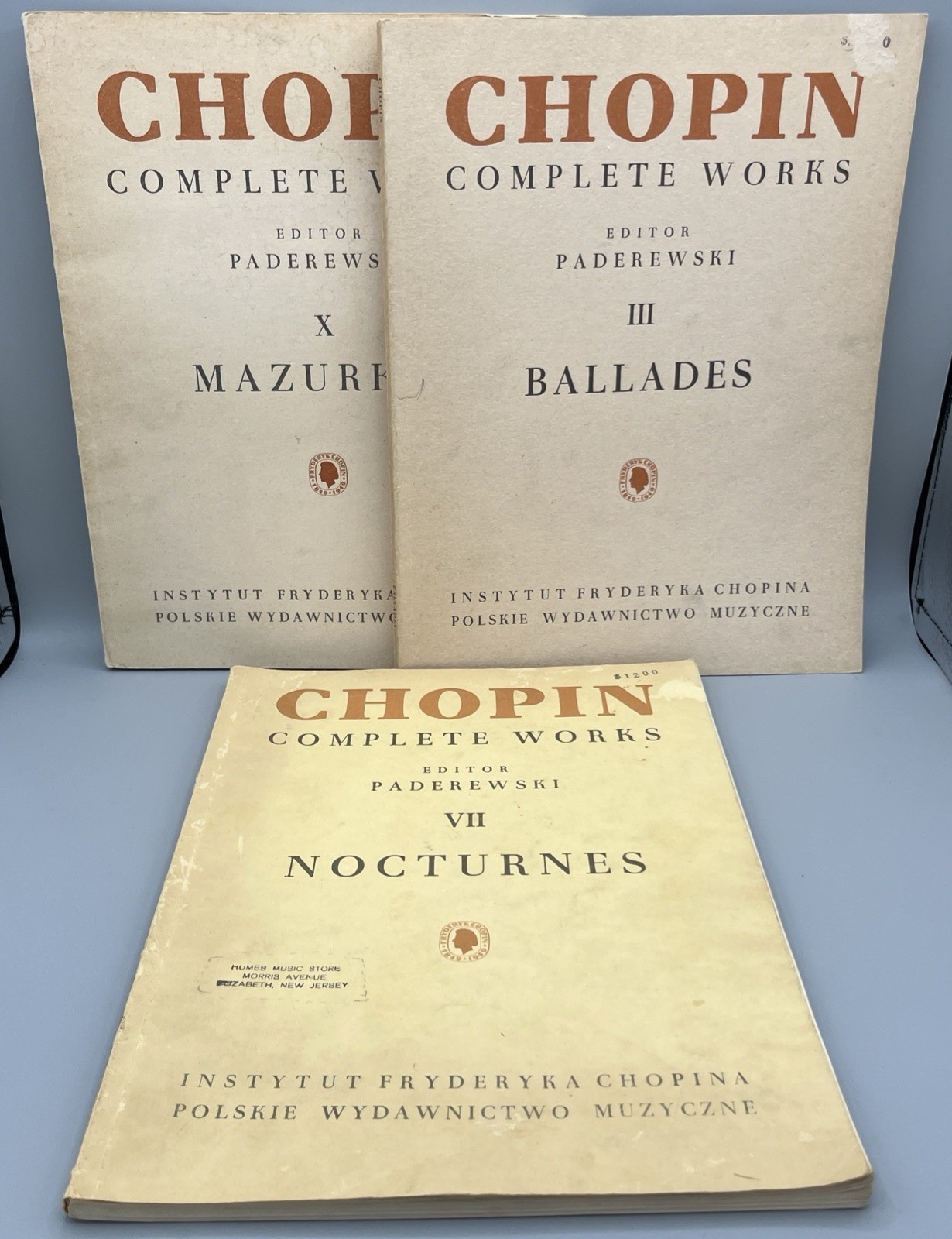 Chopin Complete Works III, VII, X Mazurkas Ballades Nocturnes Piano Sheet Music