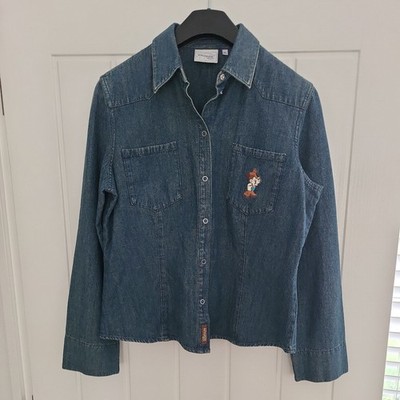 Disneyland Paris Mickey Mouse Jeanshemd Pop Knöpfe XL Kinder oder kleine Erwachsene 