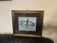 Quadro Del Pittore Spagnolo Progreso Domínguez. Olio Su Tela Cm 20 / 25