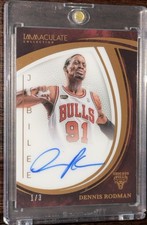 2024-25 Panini Immaculate Collection Jubilee Auto Dennis Rodman 1/3 Bulls HOF