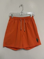 Polo Ralph Lauren Men's Small Traveler Polo Bear Swim Trunk Orange 5 Inseam