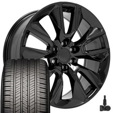 22 Inch Black 5916 Rims Goodyear Tires Tpms Fit Gmc Sierra Yukon Escalade