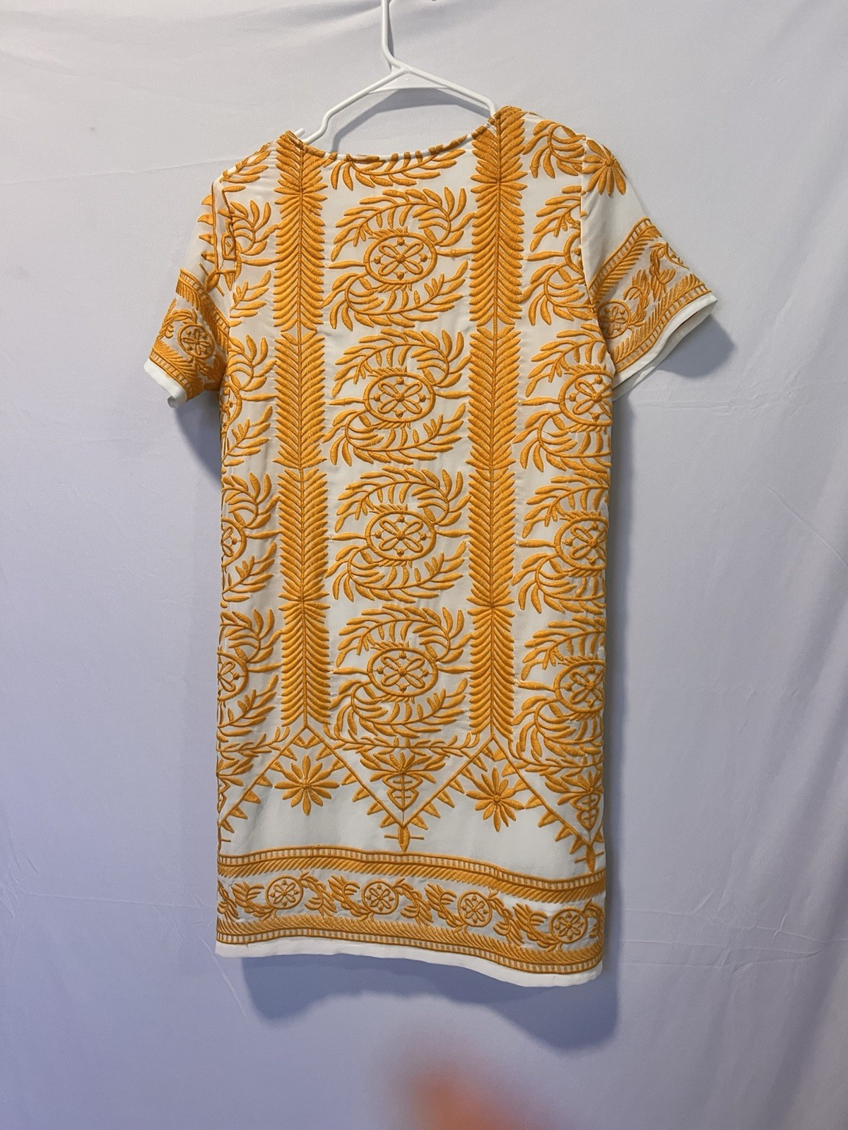 FILA ALL:ROW Abito Giallo Ricamato Manica Corta Mini Cambio Estivo Spiaggia Crociera S