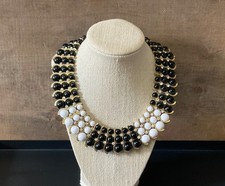 Vintage Iman Collar Necklace 1980s Black and ...