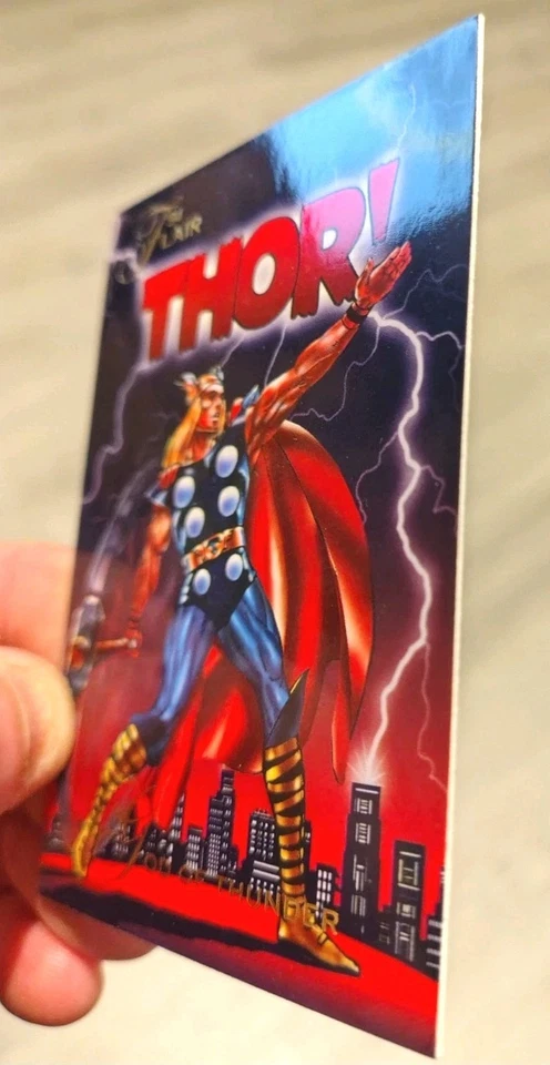 Rare THOR#4 ERROR *1994 FLAIR , Double Cardstock OWN'D FOR 30+YEARS MINT IN CASE - Image 3 of 4