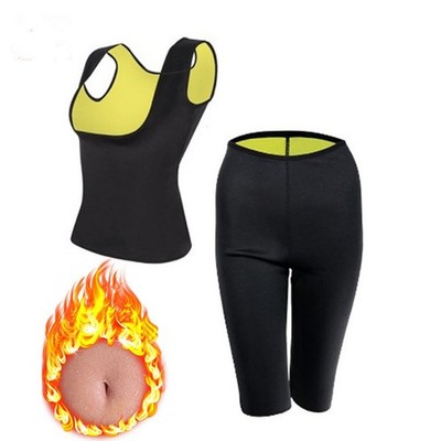 Schwitz Sauna Anzug Body Shaper Korsett Shapewear Set für Sport Yoga Übung
