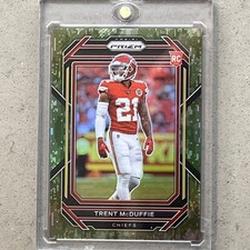 2022 Panini Prizm Trent McDuffie Rookie Green Camo /15 SSP Chiefs Rams