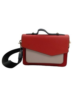 Botkier Damen Umhängetasche Leder Rot Modern