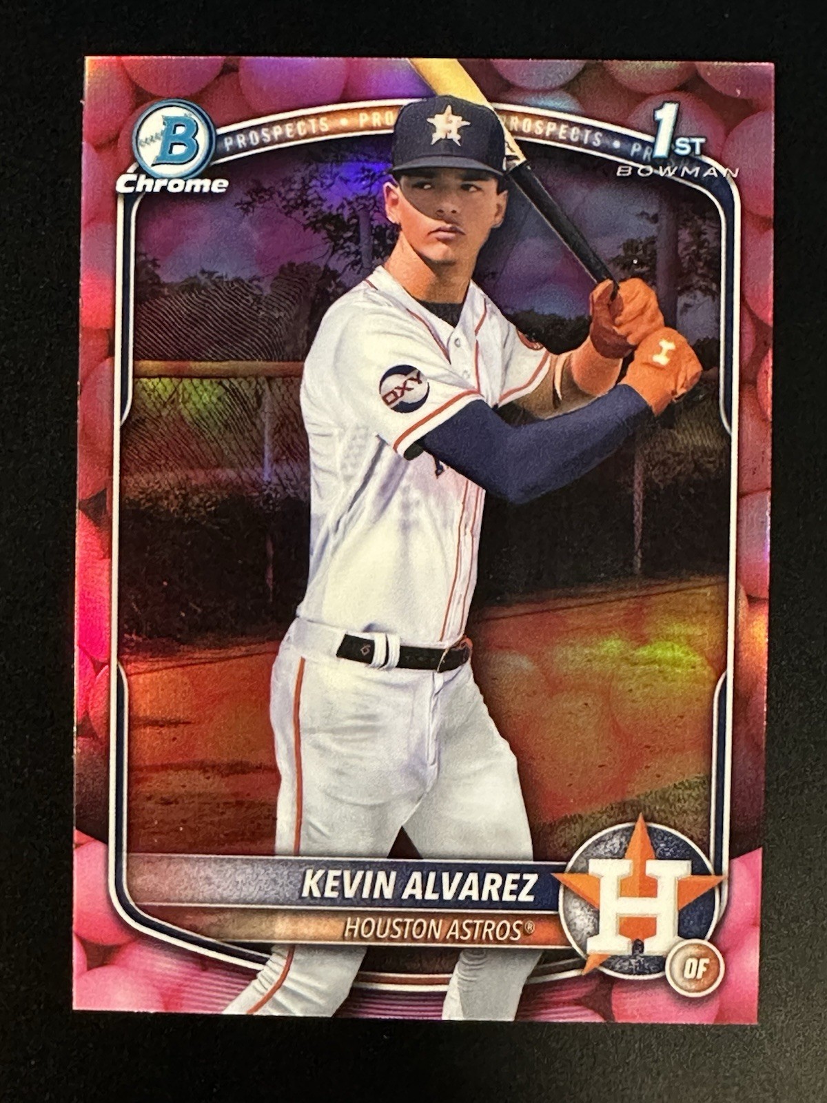 2025 Bowman Chrome KEVIN ALVAREZ Gum Ball Refractor BCP-227 ASTROS