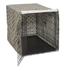Midwest Homes for Pets Large Dog 42"L x 27"W x 30"H, Brown Geometric Pattern