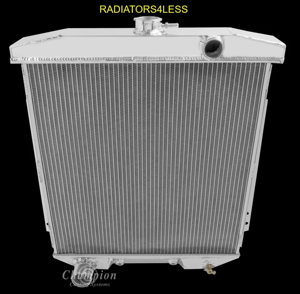 CHAMPION 3 FILAS RADIADOR ALUMINIO VENTILADOR 16" 54 55 56 FORD FAIRLANE COCHE MAINLINE Foto 3 de 4