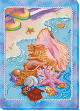 Bead Embroidery Kit "Azure coast" Stitching Handmade Beadwork
