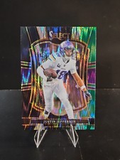 2025 Panini Select - Premier Level Justin Jefferson #163 Black/Green Shock Prizm