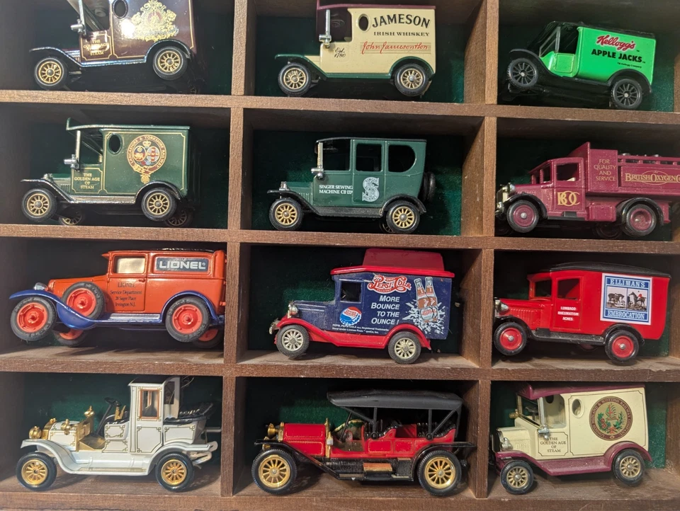 Lledo Days Gone 15 Model Hanging Display Cabinet with 15 Misc. Vehicles - Image 3 of 4
