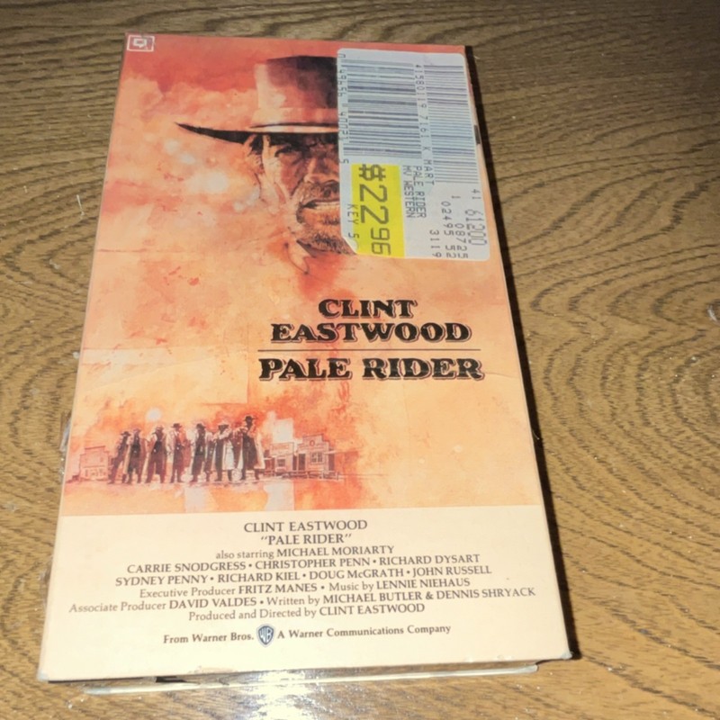 Warner Home Video Pale Rider VHS NTSC Western 1985 Eastwood Moriarty