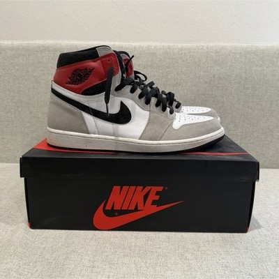 Nike Air Jordan 1 Retro High OG Smoke Gray 555088-126 High-Top Leather Sneaker