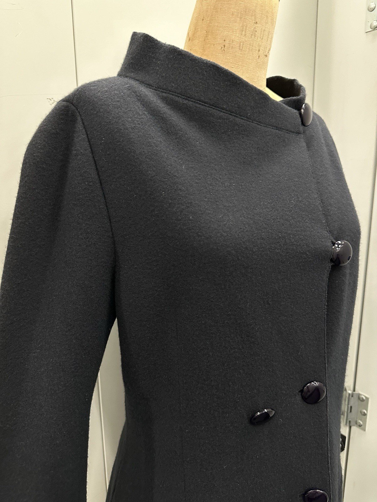 Vintage Giorgio Armani 100percent Italian Cashmere Coat Jacket Navy Blue Women’s 46 image 6