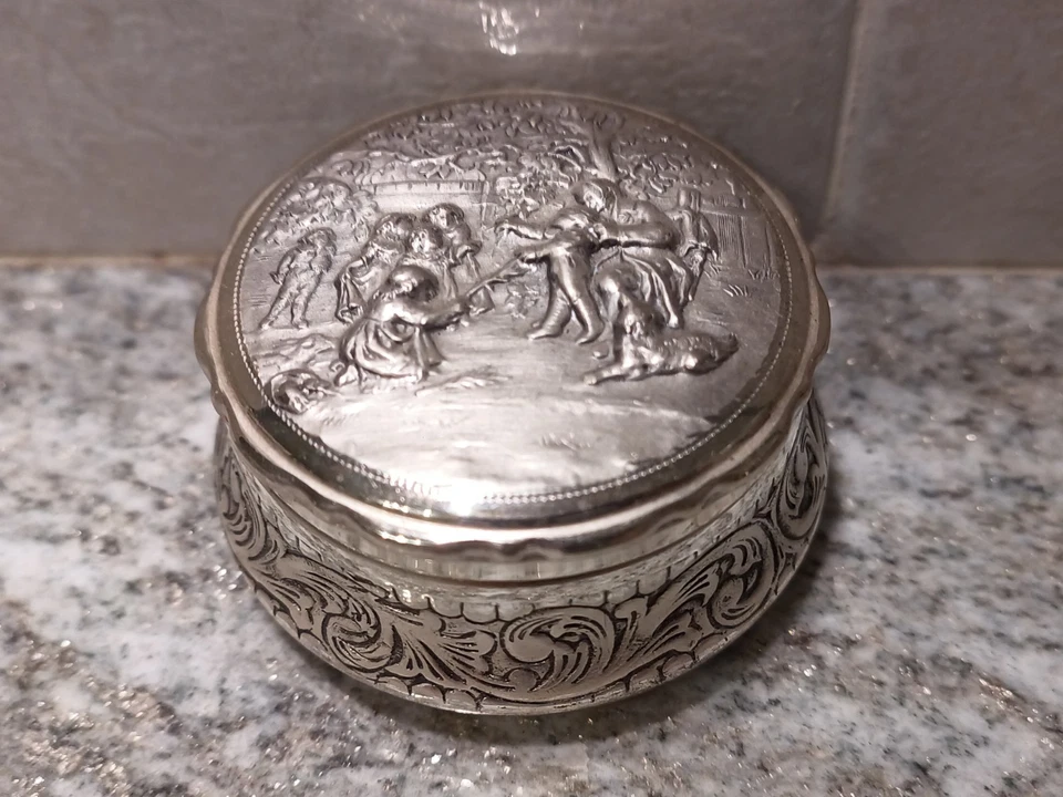 LOTTO 6 antiche scatola portagioie ARGENTO ARGENTATE gioielleria GUIDO GALBIATI - Immagine 4 di 4