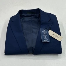 Kenneth Cole Reaction Men's Techni-Cole Suit Separate Suit Jacket, Blue, 42Reg