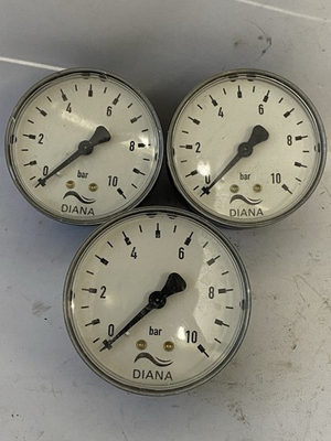 #ad Lot Of 3 Diana 0 10 bar pressure gauge $25.00