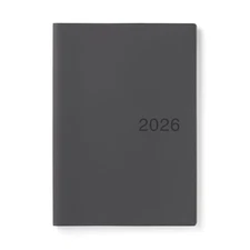 MUJI Planner 2026 B5 Schedule Book, December Start, Dark Gray