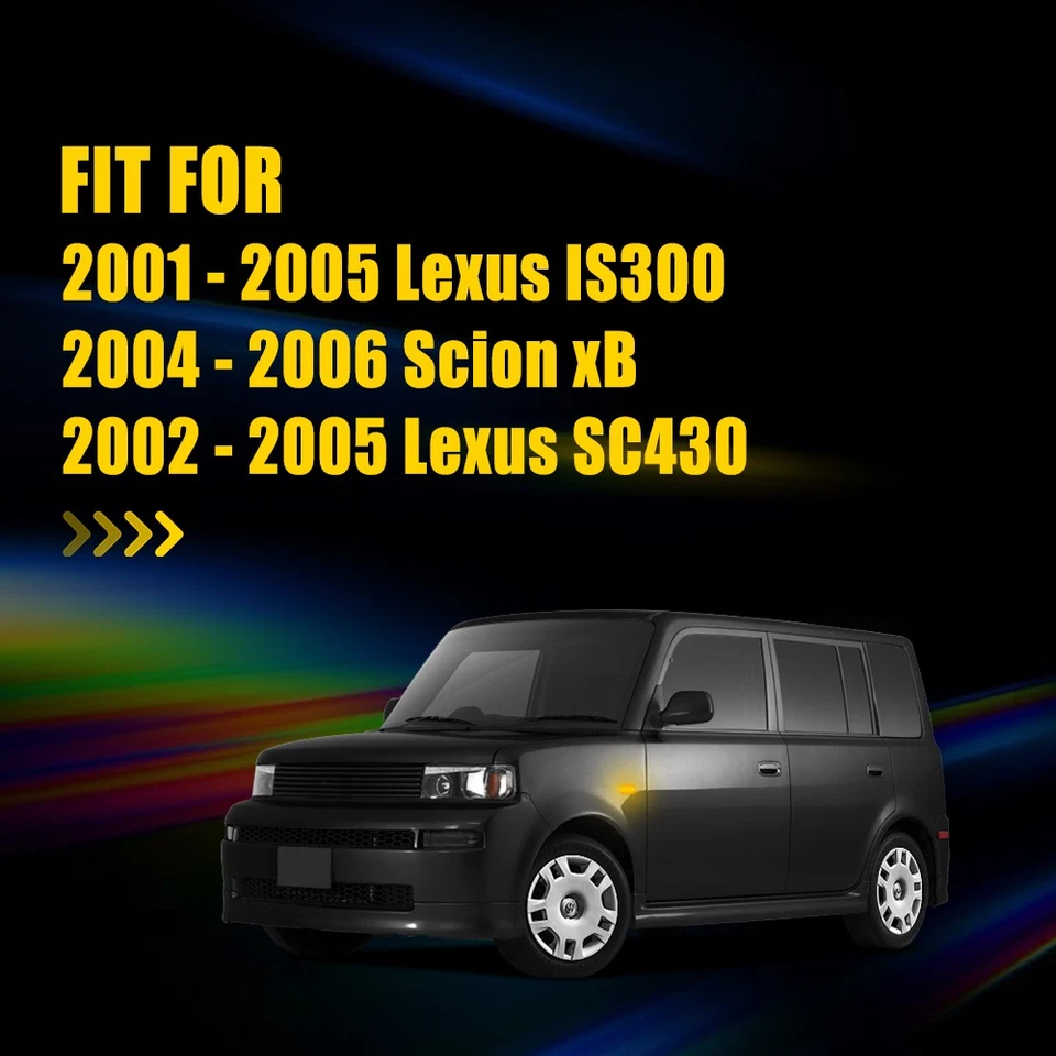 Juego de 2/3 para 04-06 Scion xB Secuencial Transparente LED Guardabarros Delantero LUCES MARCADORAS LATERALES Foto 2 de 4