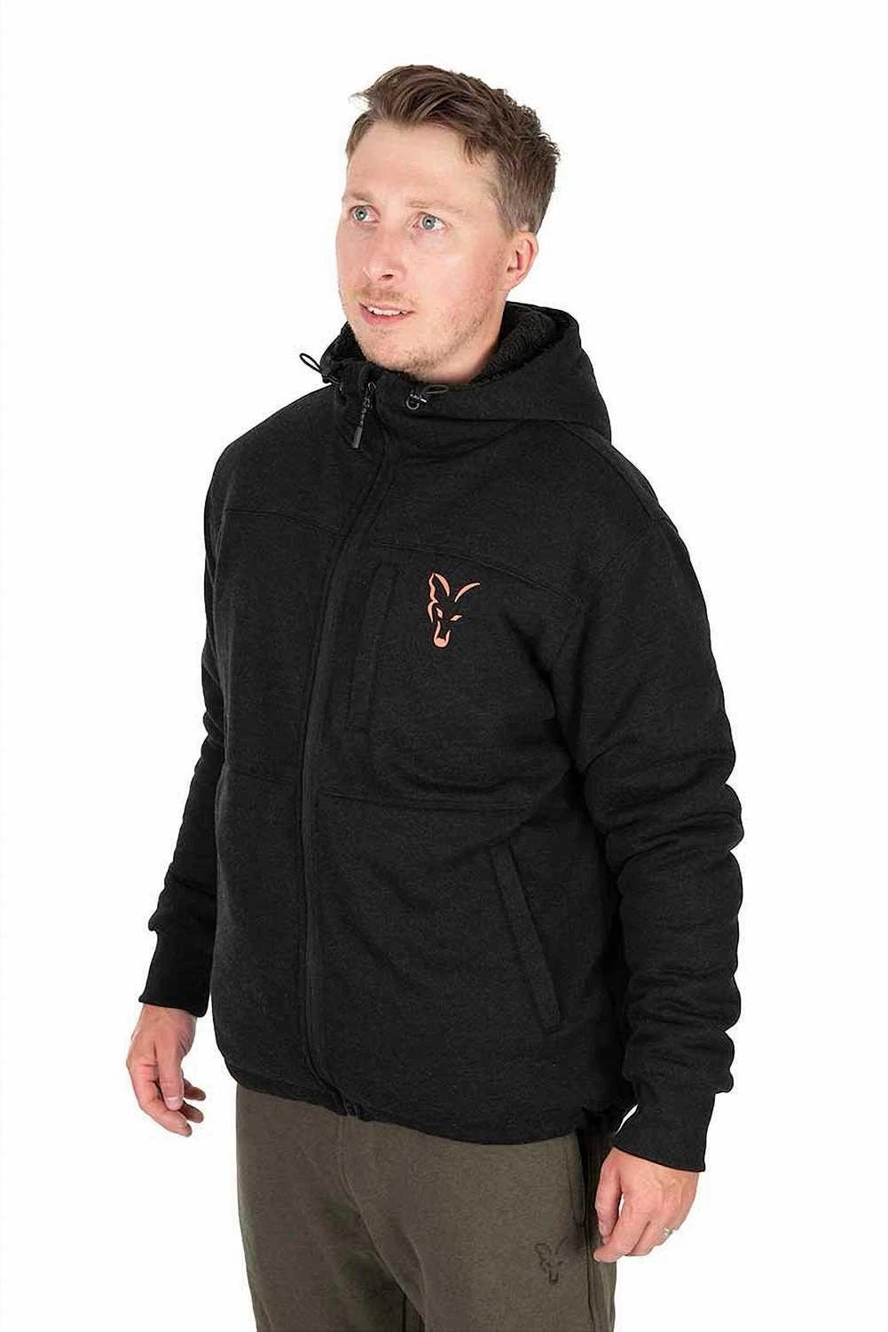 Fox Collection Sherpa Jacket - Black | All Sizes