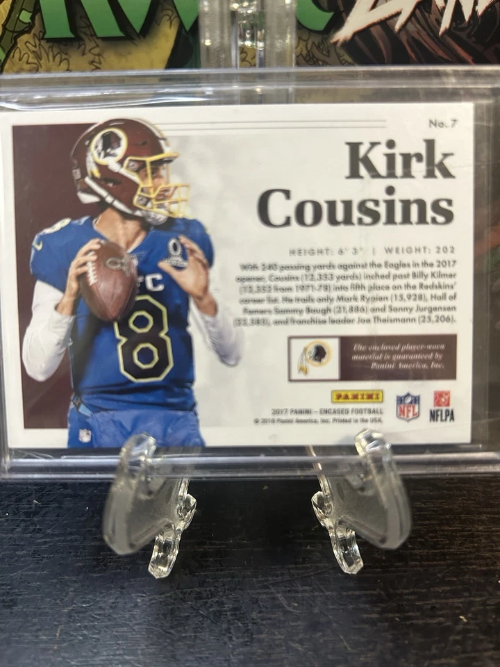 2017 Panini Encased Pro Bowl Jumbo Jerseys #7 Kirk Cousins Jersey /25 🏆🏈🏟️ - Image 2 of 3