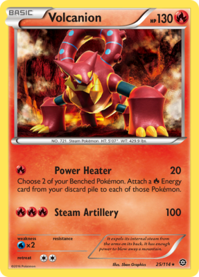 pokemon steam siege most valuable cards Volcanion 25/114 Rare | Steam Siege | Pokemon Card