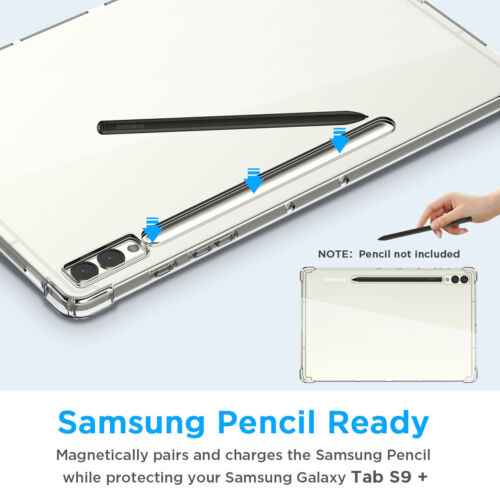 For Samsung Galaxy Tab S9/S10+/S10 Ultra Tablet Case Clear TPU Slim Back Cover - Picture 3 of 27