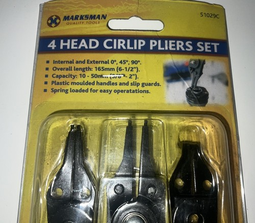 4-IN 1 SCHNAPPRING INNEN & AUSSEN CIRCLIP ZANGE SET AUSTAUSCHBARE KÖPFE NEU - Bild 3 von 3