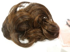 Messy Bun Hair Piece Scrunchie Hair Extensions Brown with hair pins updo