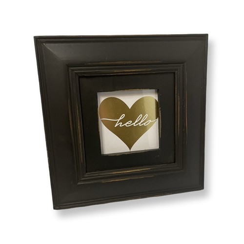 Table Top Photo Frame 3x3 Black With Light Distressing Azzure Home - Picture 2 of 8