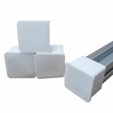 3030 White Slide On Rubber Feet - 4 Pack