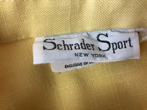 Vestido Camisa De Colección Schrader Deportivo Look Lino Talla 8 Cuello Amarillo Cinturón Manga Corta - Imagen 3 de 11