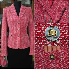 MINT   ST JOHN COLLECTION RED/ GRAY WHITE JACKET SZ 4