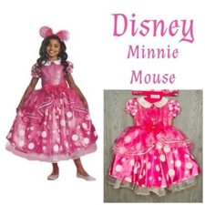 Disguise Disney Minnie Mouse Pink Child Kids Halloween Costume Dress med 7/8 kid