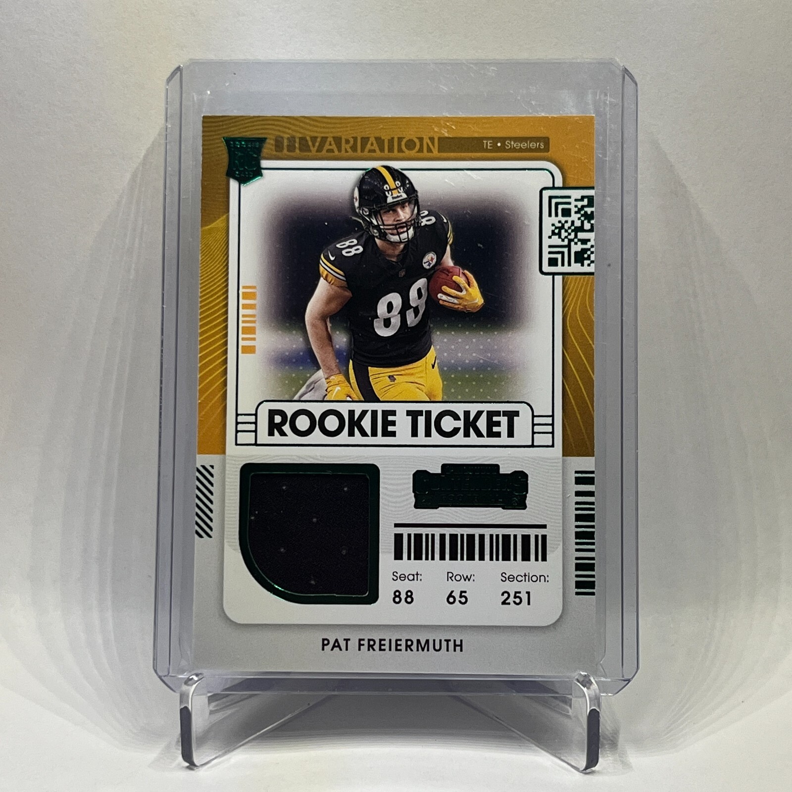 Pat Freiermuth Panini Contenders Rookie Ticket Swatches #PFR Variation