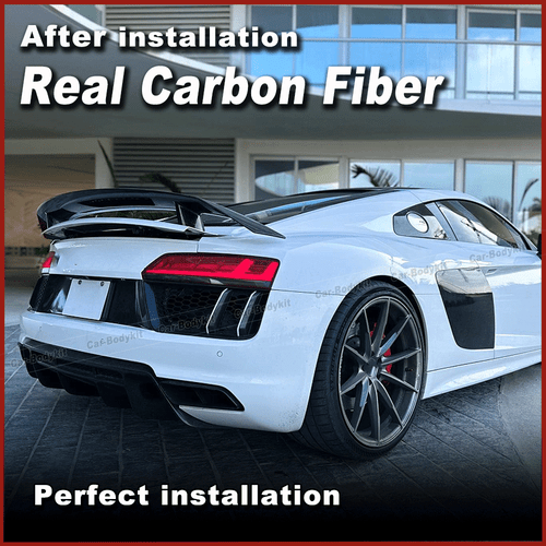 Se adapta a Audi R8 Coupe V10 2016-2019 alerón de techo de carbono alerón trasero alerón trasero - Imagen 4 de 12