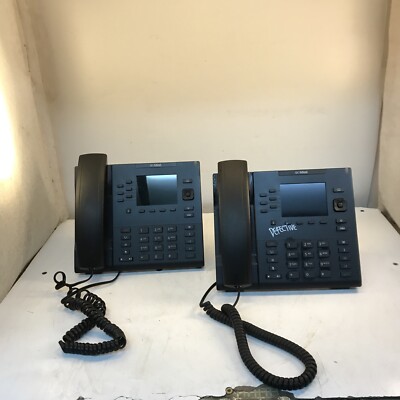 LOT of 2 Mitel 6867i SIP VoIP Phones +Stand for parts both power on