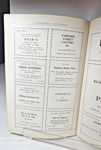 Lingemann-Latchkey Schulaktivitätsjahrbuch 1928. 18 Seiten Detroit Anzeigen. - Bild 11 von 12