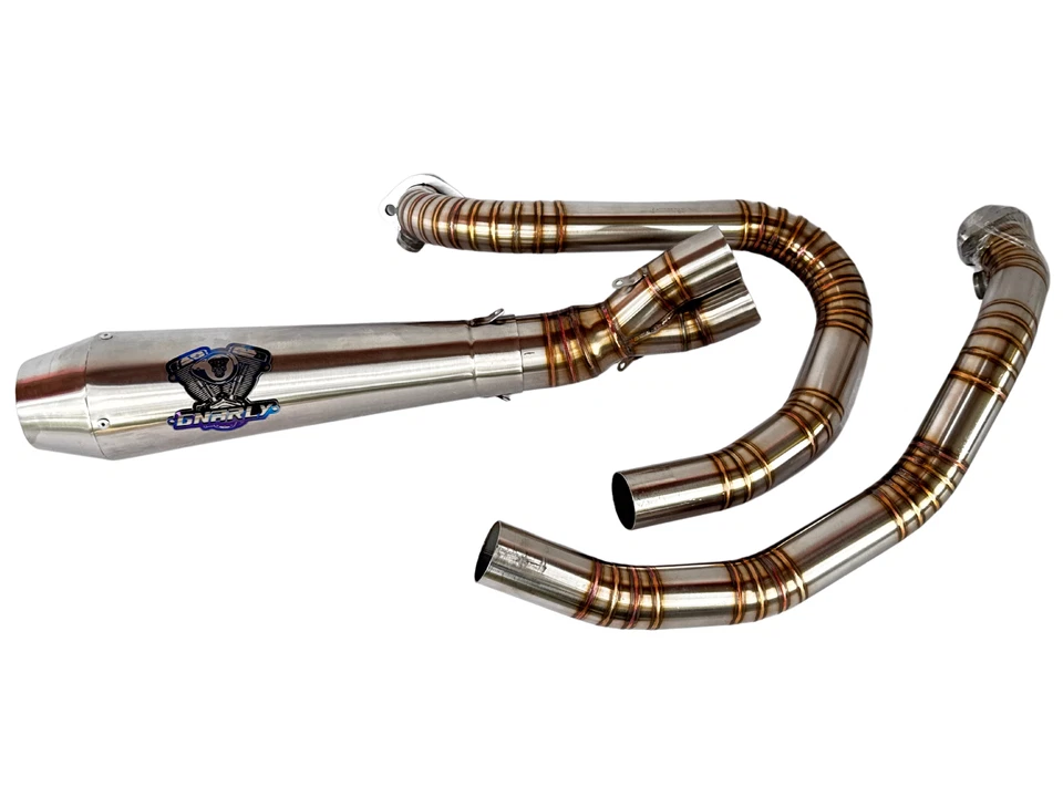 Custom GNARLY 2-Into-1 Performance Exhaust Harley-Davidson Dyna FXDF 1991–2017 - Image 2 of 4