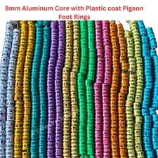 Aluminium 8mm Leg Rings Band Foot For Bird Bantam Chicks Quail Doves Pigeon