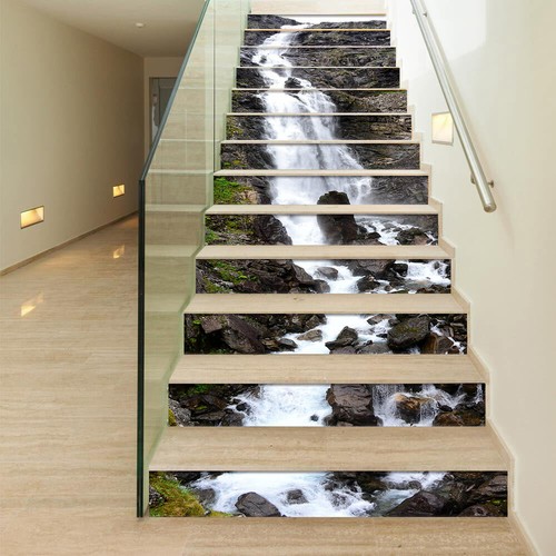 13pcs 3D Stair Riser Staircase Sticker Vinyl Photo Mural Decal Scenery Wallpaper - Picture 42 of 58
