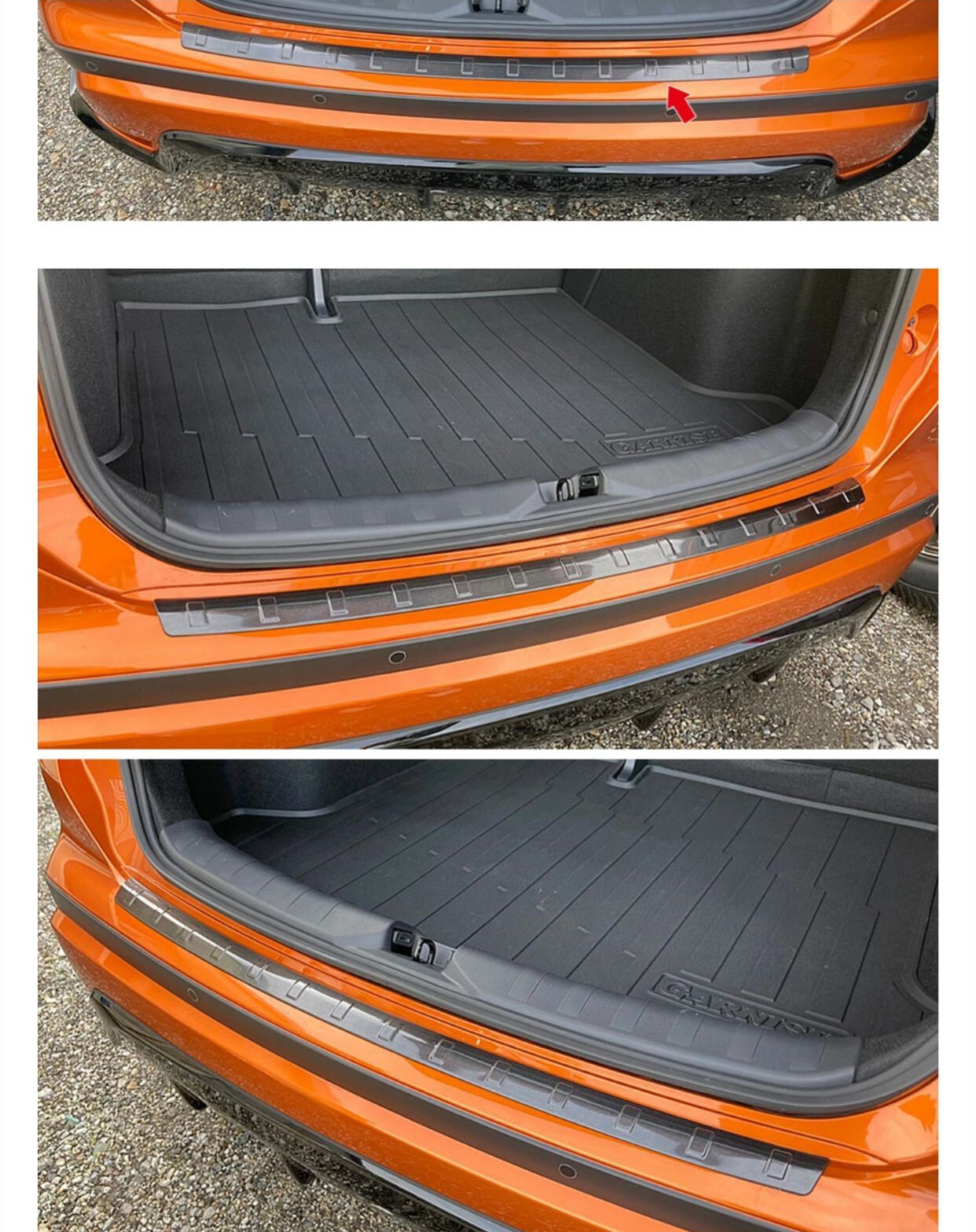 Black Brushed Metal Rear Bumper Protector Panel Trim For Nissan Kicks