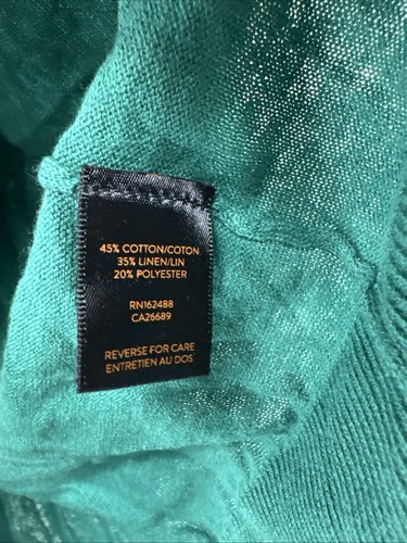 Good Man Brand NWT Knit Polo Shirt Sz XL Sea Green Cotton Linen $128 - Picture 3 of 3