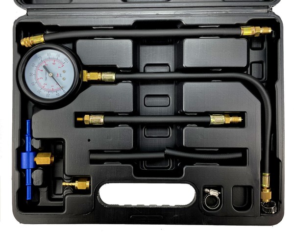 Kraftstoff DruckprüFer Drucktester Druckmesser Kfz Einspritzanlage Werkzeug Set-image