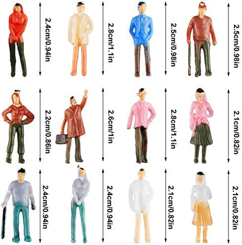 COLLECTION DE FIGURINES de personnes peintes à la main 1:64, 2 pièces